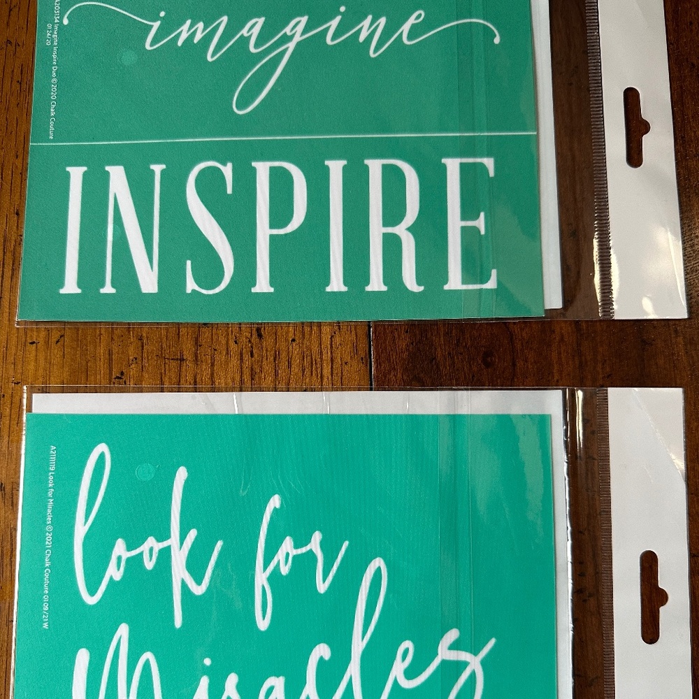 NIP - Chalk Couture 5x7 CHALK TRANSFER® STENCILS - Set of 2